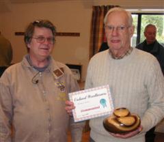 Mike Turner receives a commended certificate